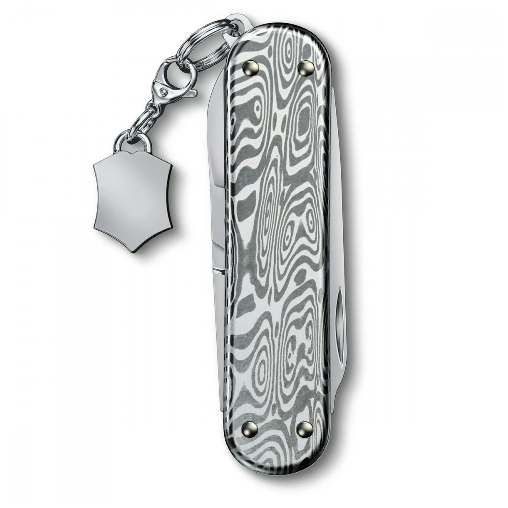 Ніж Victorinox Classic SD Brilliant Damast + брелок-лого (0.6221.34) - зображення 4