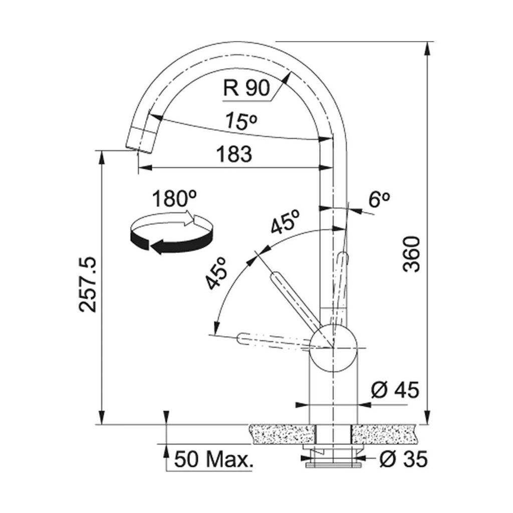 Змішувач Franke Leda Neo (115.0590.046) - зображення 6