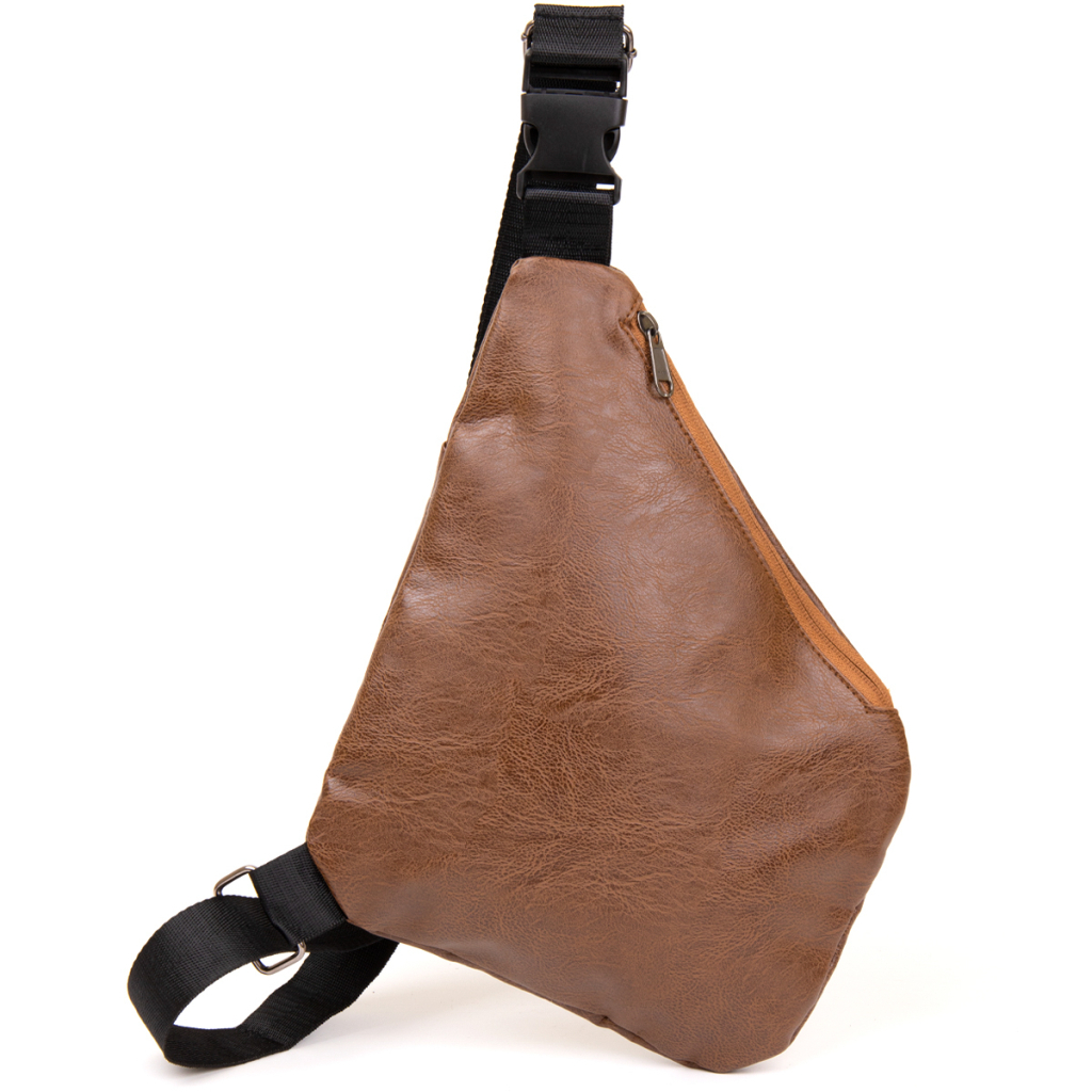 Сумка Vintage Слінг шкірозамінник Світло-коричнева (20567) - зображення 2