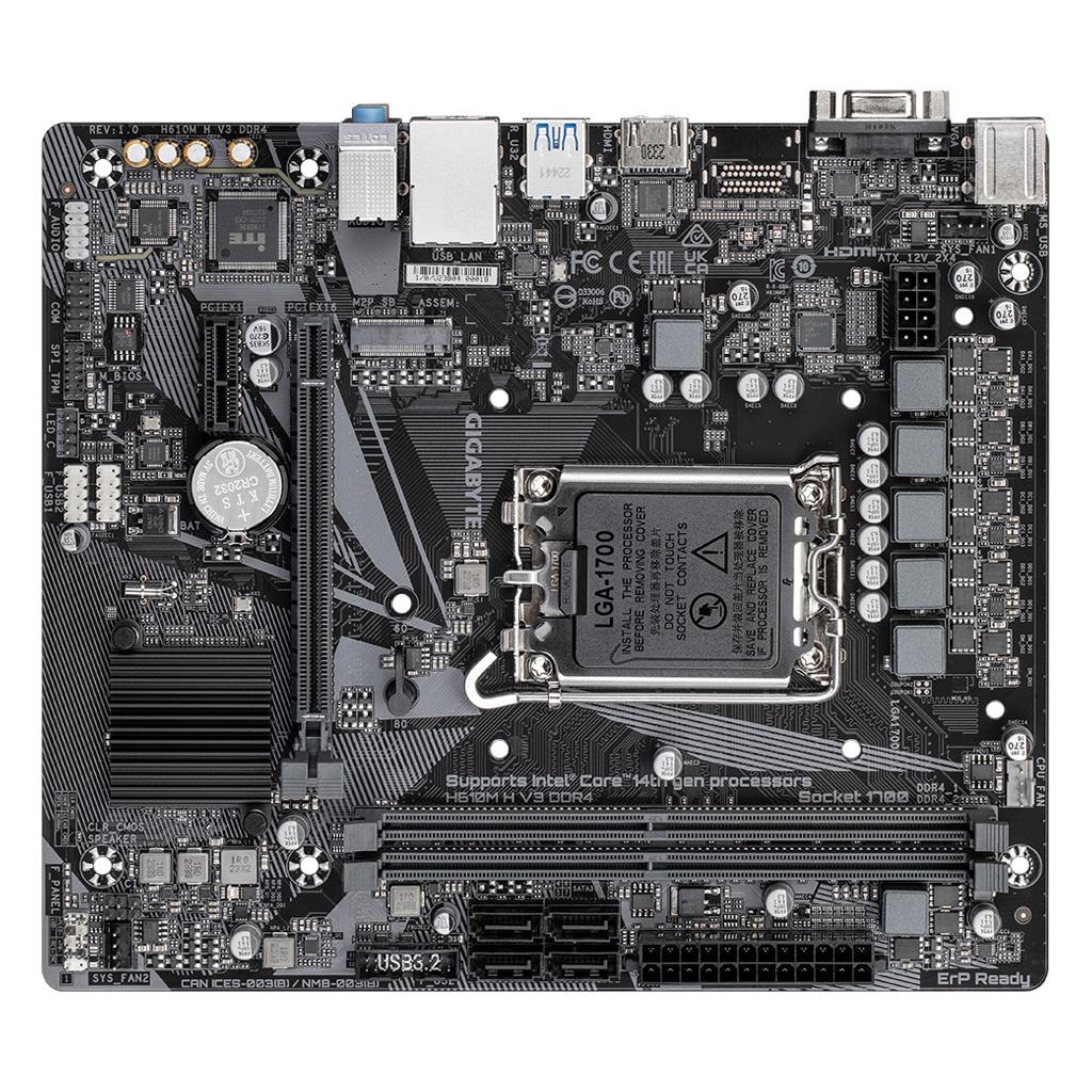 Материнська плата GIGABYTE H610M H V3 DDR4 - зображення 4