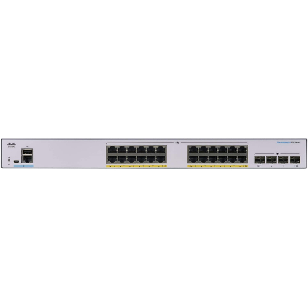 Комутатор мережевий Cisco CBS250-24P-4G-EU - зображення 1