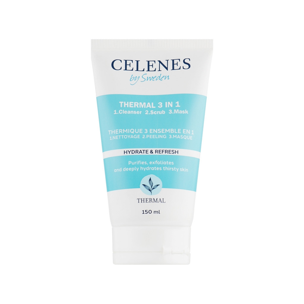 Пілінг для обличчя Celenes Thermal 3 in 1 Cleanser-Scrub-Mask 150 мл (7350104248161) - изображение 1