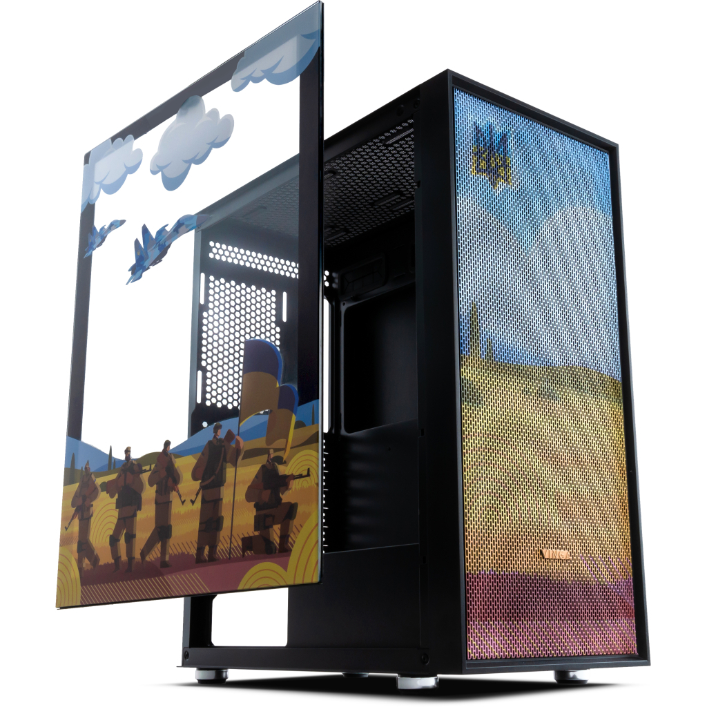 Корпус Vinga Pillar Black Freedom soldiers (01230011782) - зображення 2