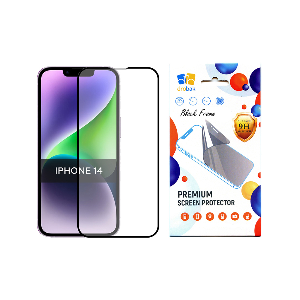 Скло захисне Drobak Apple iPhone 14 (Black) (505062) - зображення 1