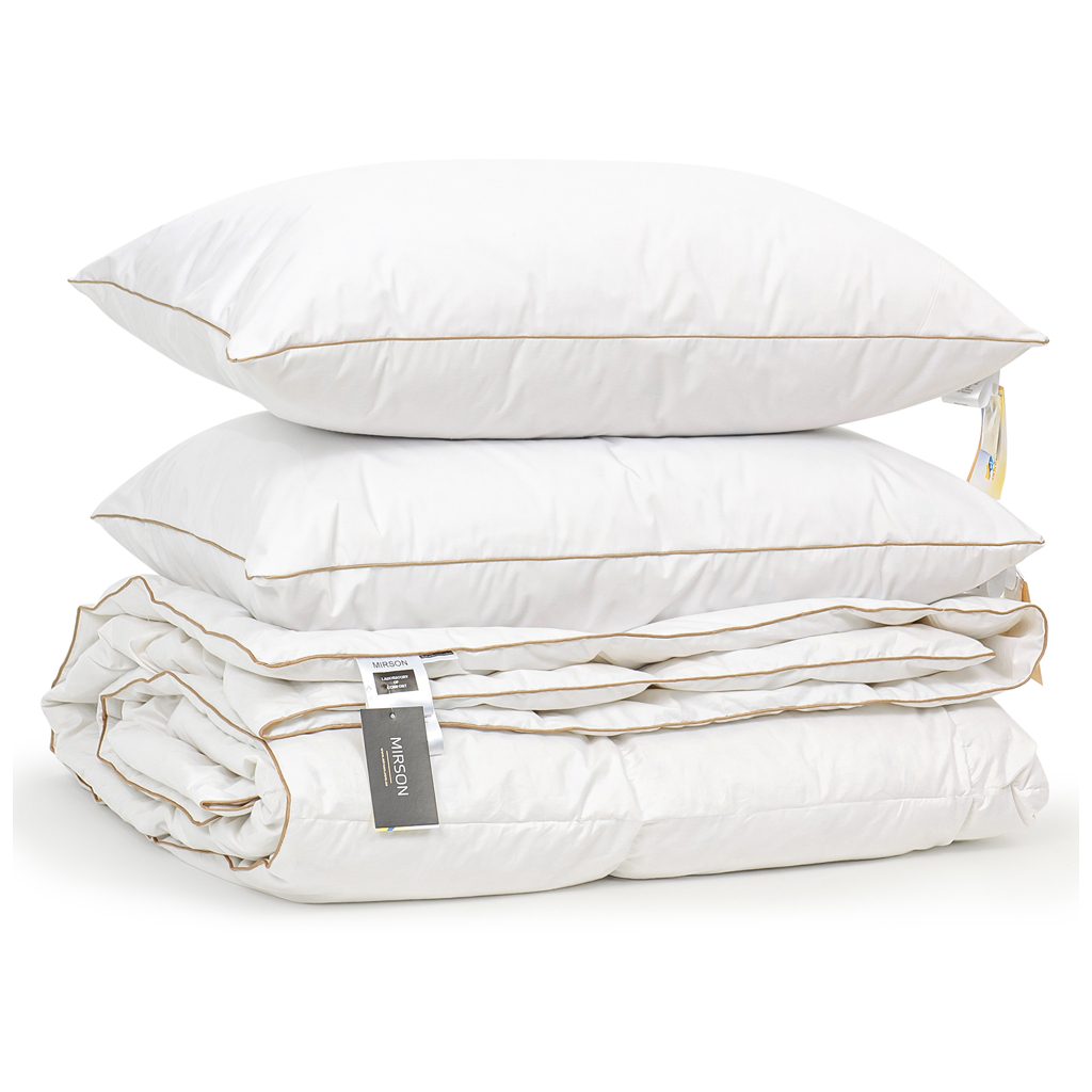 Ковдра MirSon набір пуховий Raffaello White Hand Made Зима №2014 200 x 220 см (2200001771437) - изображение 1