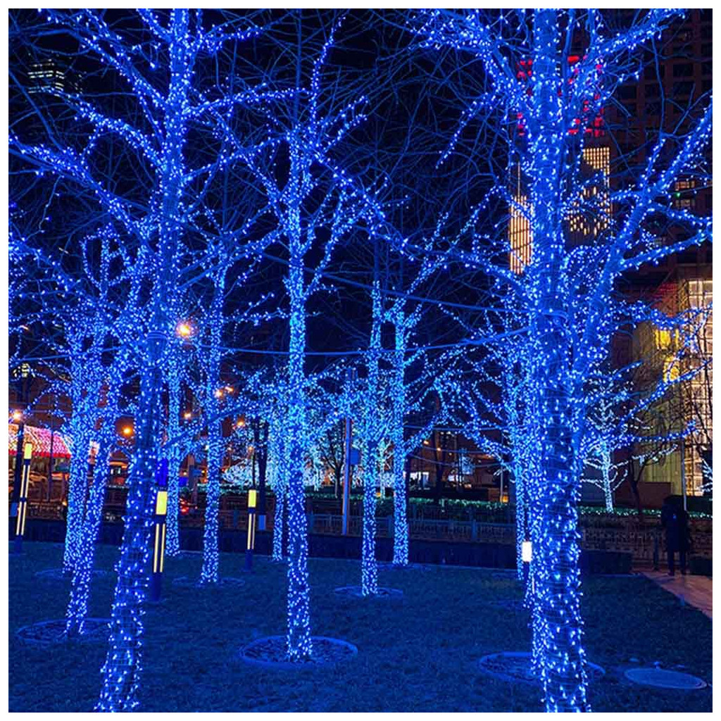 Гірлянда ColorWay IP65 10м 100Led блакитне світло (CW-GO-100L10BL) - зображення 10