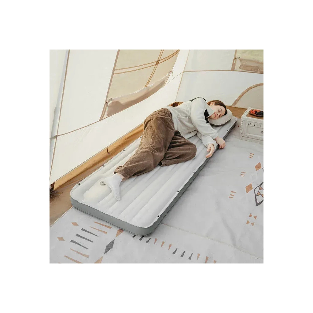 Матрац надувний Naturehike CNK2450WS035, 198х68х9.5 см, білий із вбудованою помпою (6927595796962) - picture 2