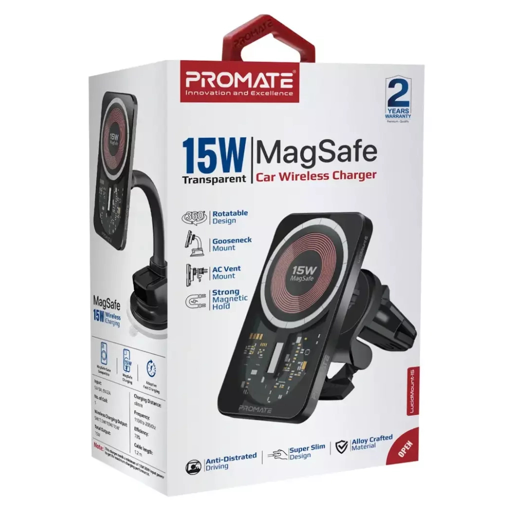 Універсальний автотримач Promate lucidmount-15.black - зображення 2