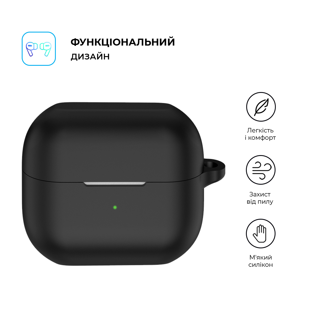 Чохол для навушників Armorstandart Hang Case для Samsung Galaxy Buds 3/3 Pro Black (ARM79972) - зображення 2