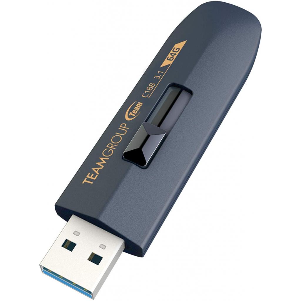 USB флеш накопичувач Team 64GB C188 Indigo USB 3.1 (TC188364GL01) - зображення 4