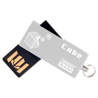USB флеш накопичувач Goodram 32GB Cube Silver USB 2.0 (PD32GH2GRCUSR9) - зображення 1