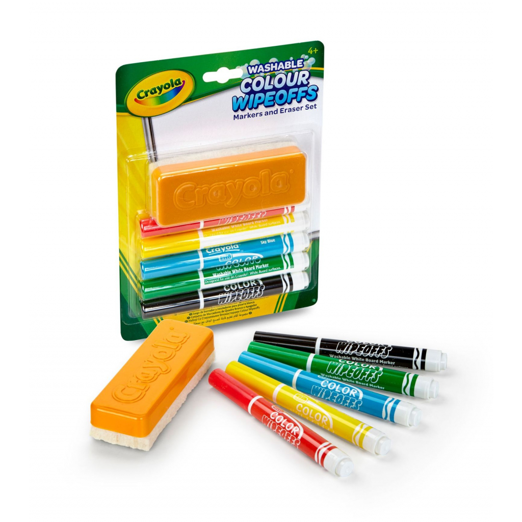 Фломастери Crayola Набір Washable для сухого стирання з щіткою 5 шт (256417.012) - зображення 3