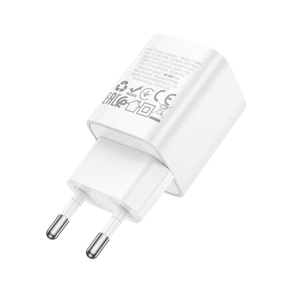 Зарядний пристрій HOCO C148A Charm USB-C PD30W White (6942007630306) - зображення 6