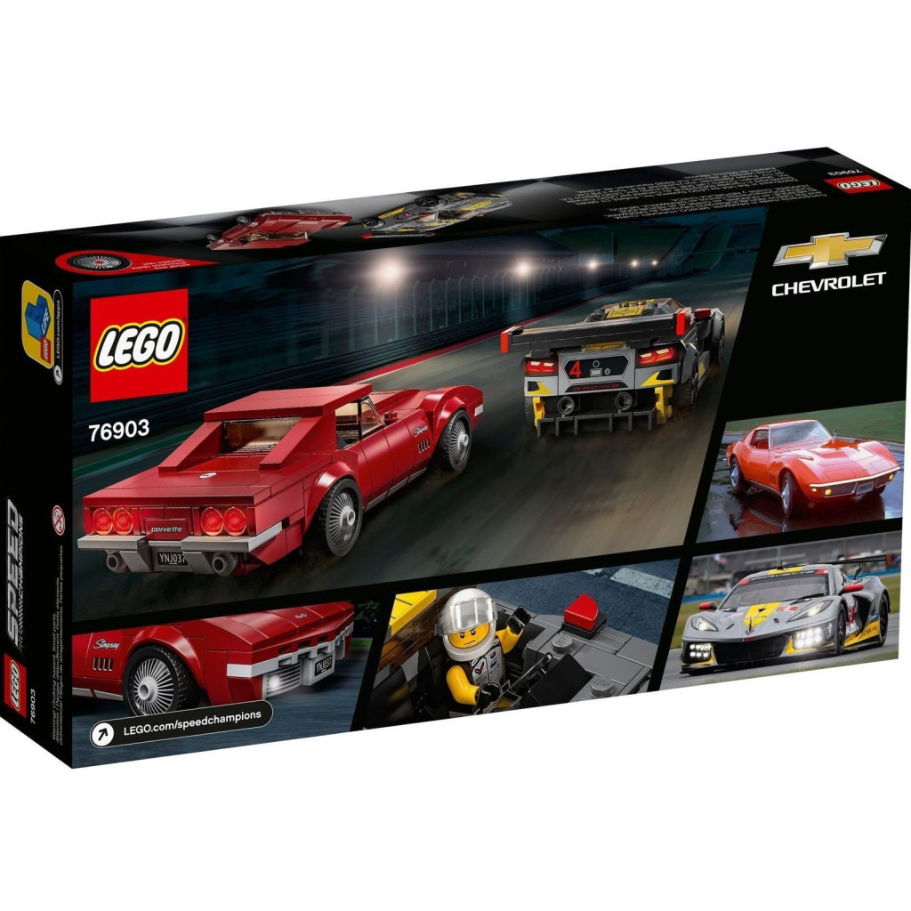 Конструктор LEGO Speed Champions Chevrolet Corvette C8.R Race Car and 1968 Chevrolet Corvette (76903) - зображення 11