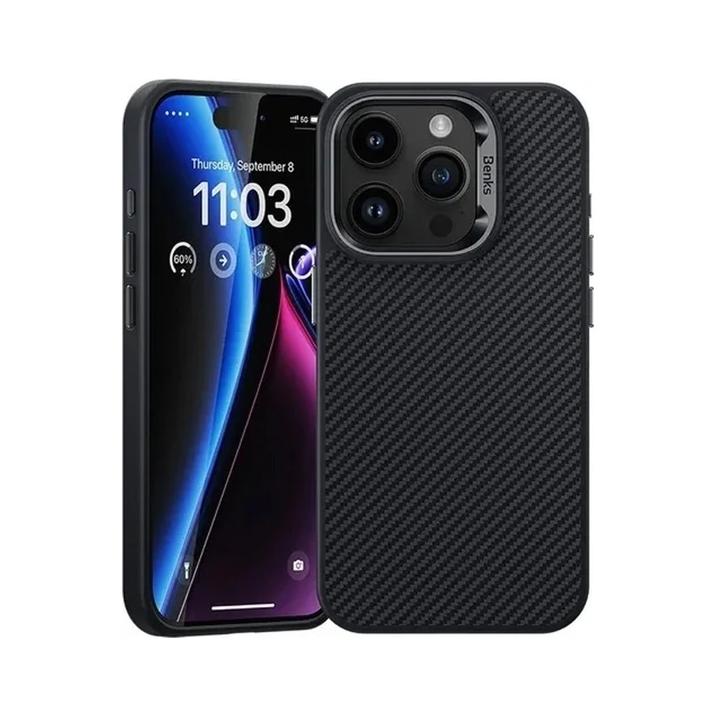 Чохол до мобільного телефона Benks MagClap ArmorPro Case Black for iPhone 15 Pro Max (1248537) - зображення 1