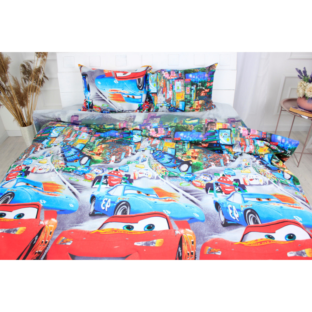 Постільна білизна MirSon Бязь Ranforce Elite 17-0260 Red Car Сімейна 160x220 (2200004732756) - зображення 2