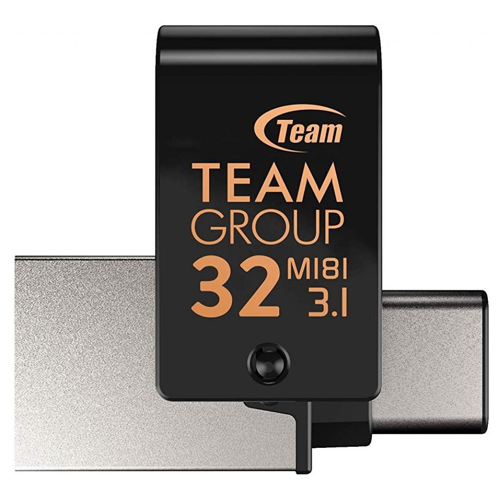 USB флеш накопичувач Team 32GB M181 Black USB 3.1/Type-C (TM181332GB01) - зображення 2