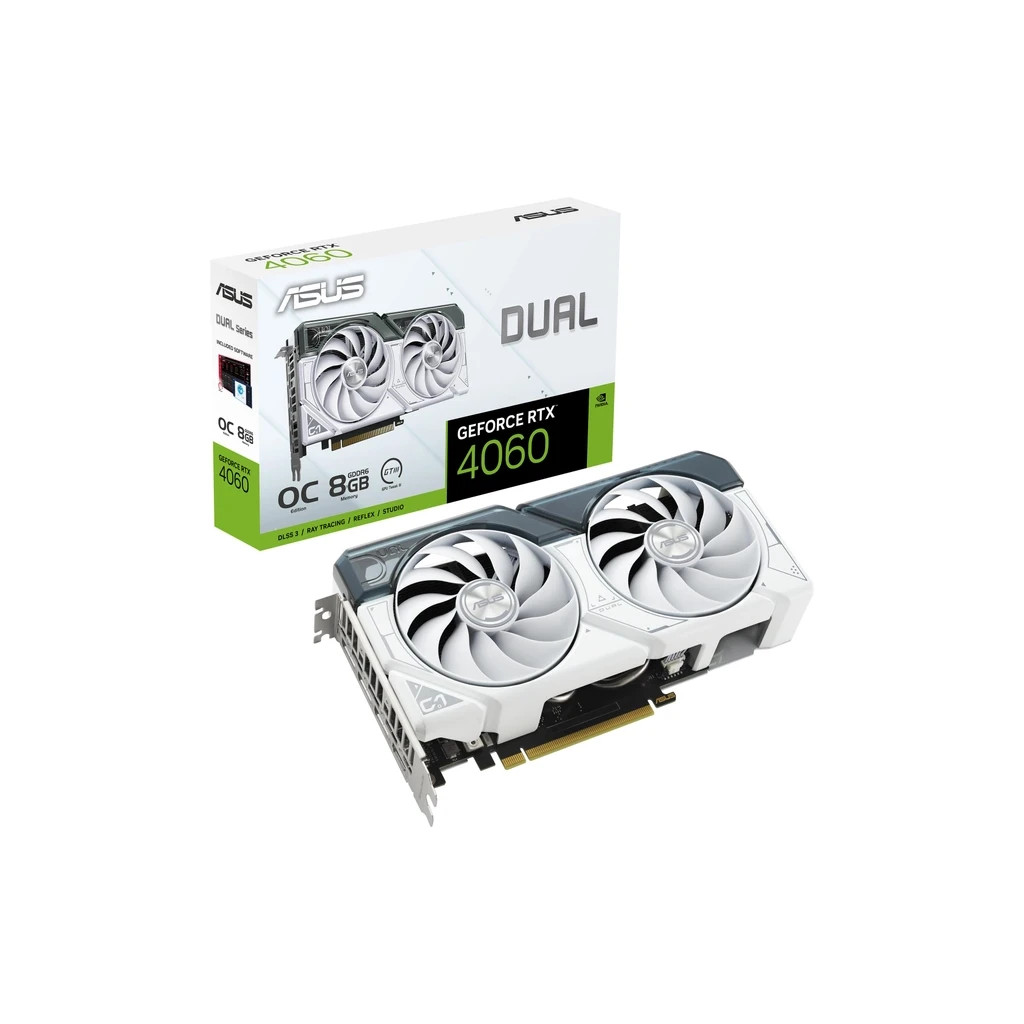 Відеокарта ASUS GeForce RTX4060 8Gb DUAL OC WHITE (DUAL-RTX4060-O8G-WHITE) - зображення 2