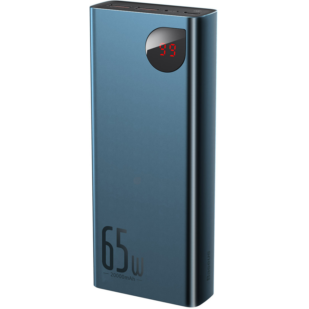 Батарея універсальна Baseus Adaman Metal 20000mAh, PD/65W, QC/3.0, +cable USB to Type-C (PPIMDA-D03) - зображення 3