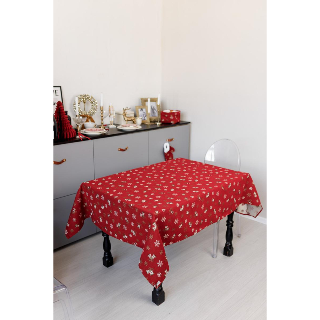 Скатертина Прованс Дзвіночки на червоному 136х220 см (036864) - зображення 5