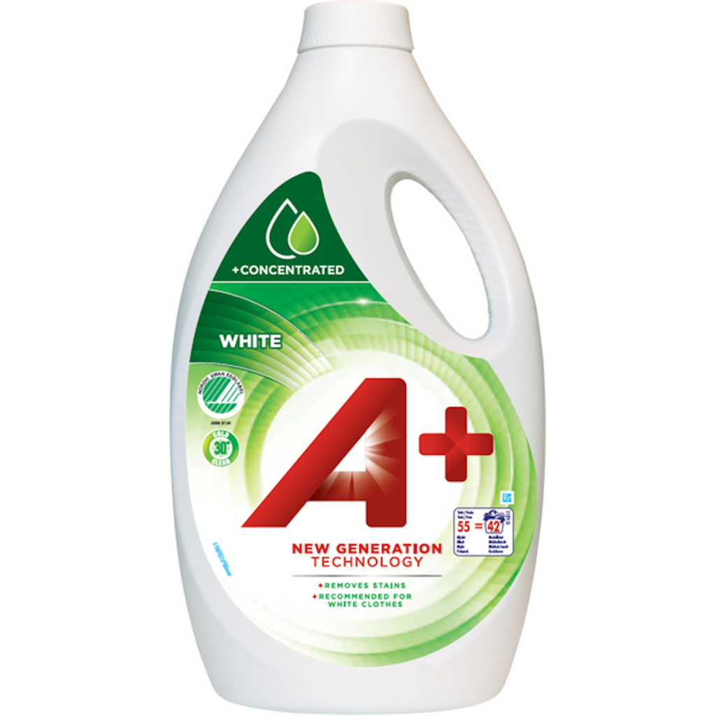 Гель для прання A+ White Для білих тканин 2.2 л (8435495810728) - зображення 1