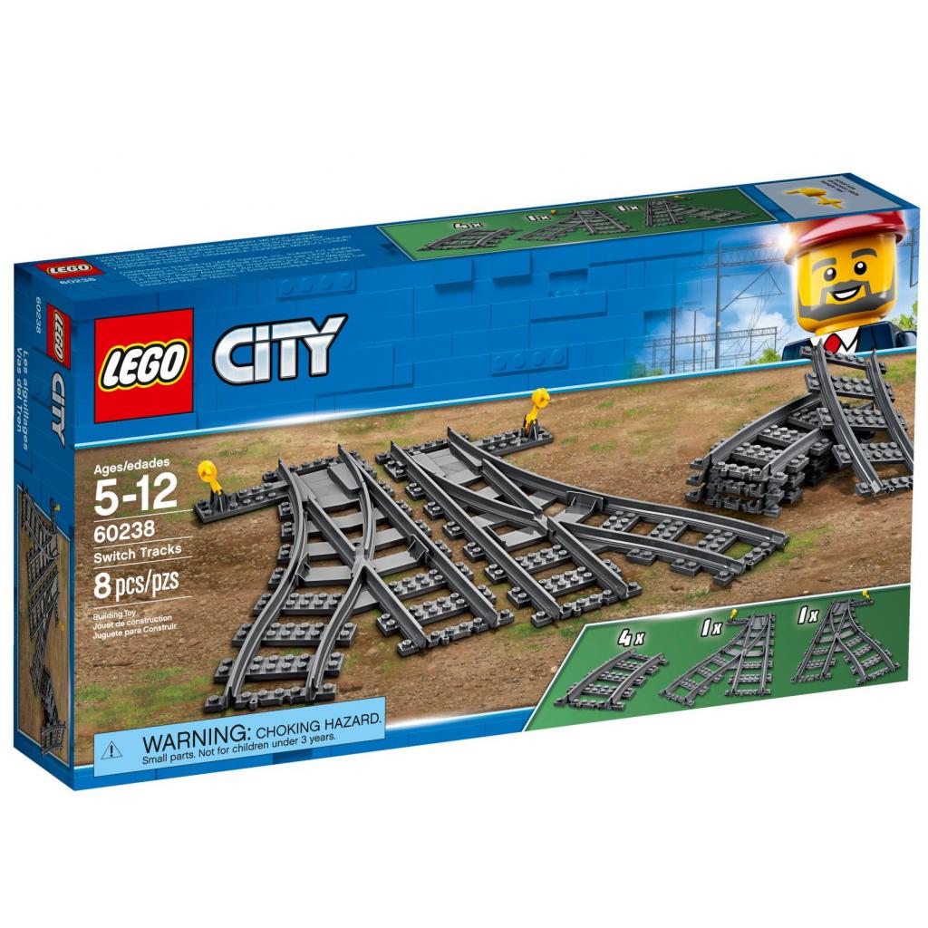 Конструктор LEGO City Залізничні стрілки 8 деталей (60238) - зображення 1