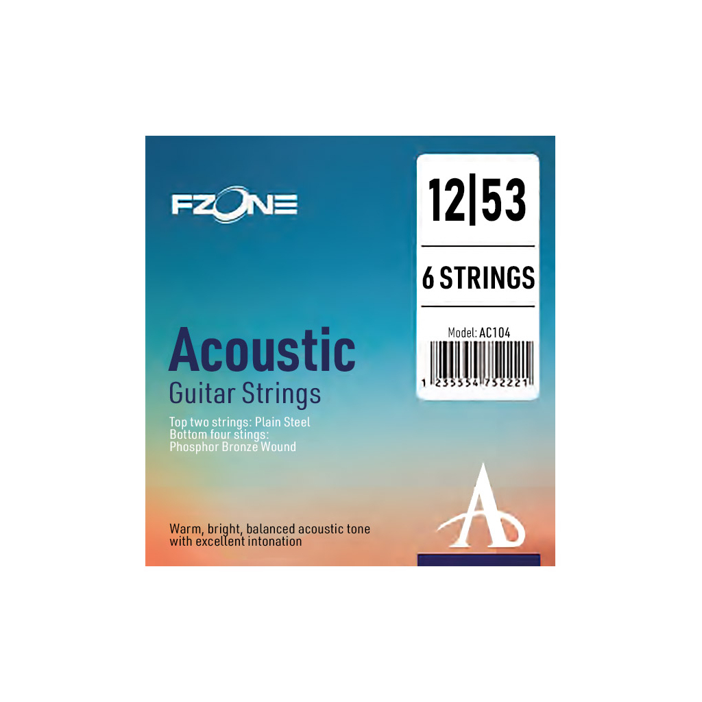 Струни для гітари Fzone Acoustic Phosphor Bronze (12-53) (AC104) - зображення 1