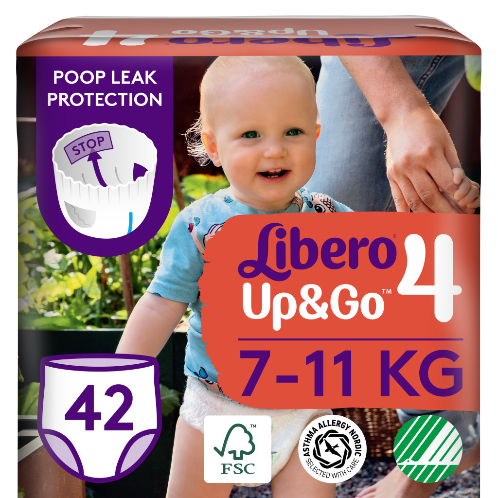 Підгузки Libero Up&Go 4 (7-11 кг) 46 шт (7322540732252) - зображення 1