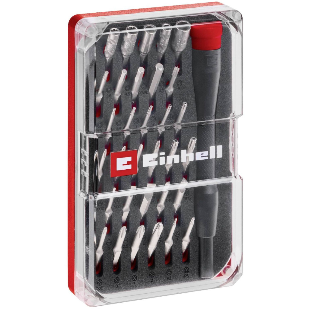 Набір біт Einhell 33шт,HEX, PH, RIBE, SL, Spline, Torx, 28мм, кейс (115010) - зображення 1
