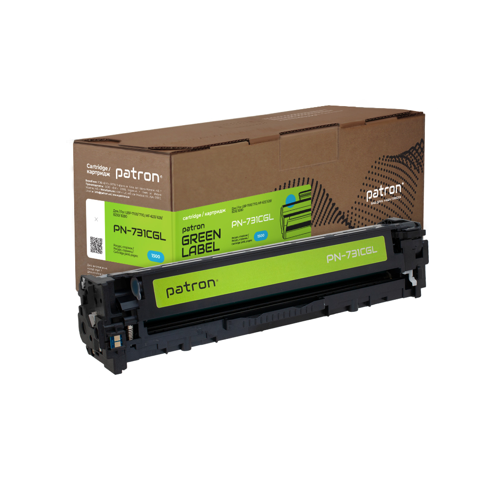 Картридж Patron Canon 731 Green Label, cyan (PN-731CGL) - зображення 1