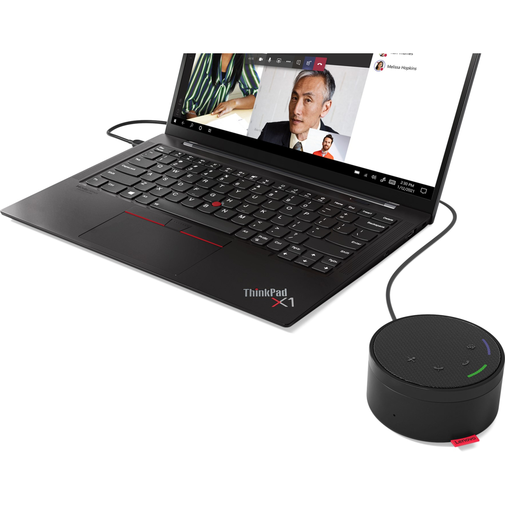 Акустична система Lenovo Go Wired Speakerphone Black (4XD1C82055) - зображення 3