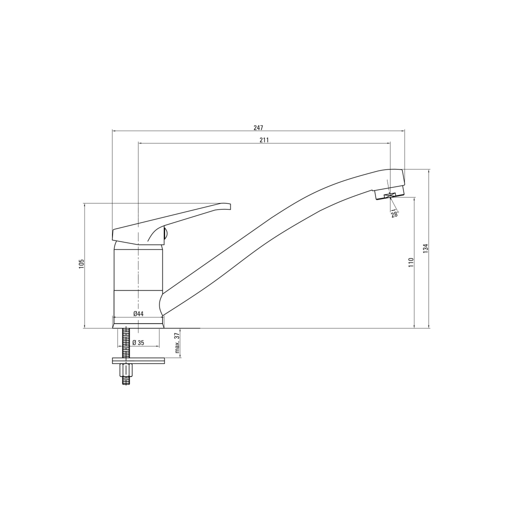 Мийка кухонна Deante Doppio, сталева мийка ZEN_0113 + змішувач BYU_060M, сатін (ZENA0113) - зображення 7
