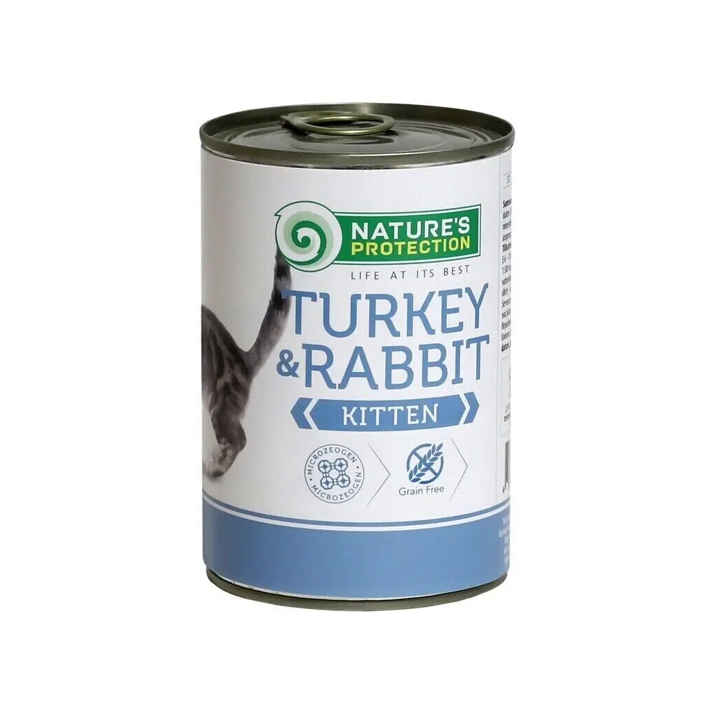 Консерви для котів Nature's Protection Kitten Turkey & Rabbit 400 г (KIK24634) - зображення 1
