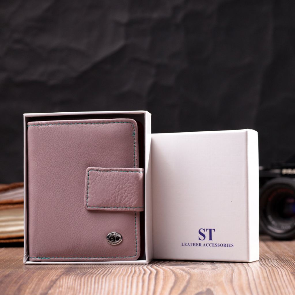 Гаманець ST Leather З натуральної шкіри Бежевий (19439) - зображення 10