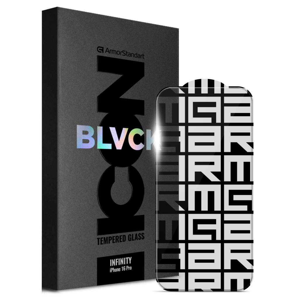 Скло захисне Armorstandart Infinity Black Icon 2.75D Apple iPhone 16 Pro (ARM80301) - зображення 1