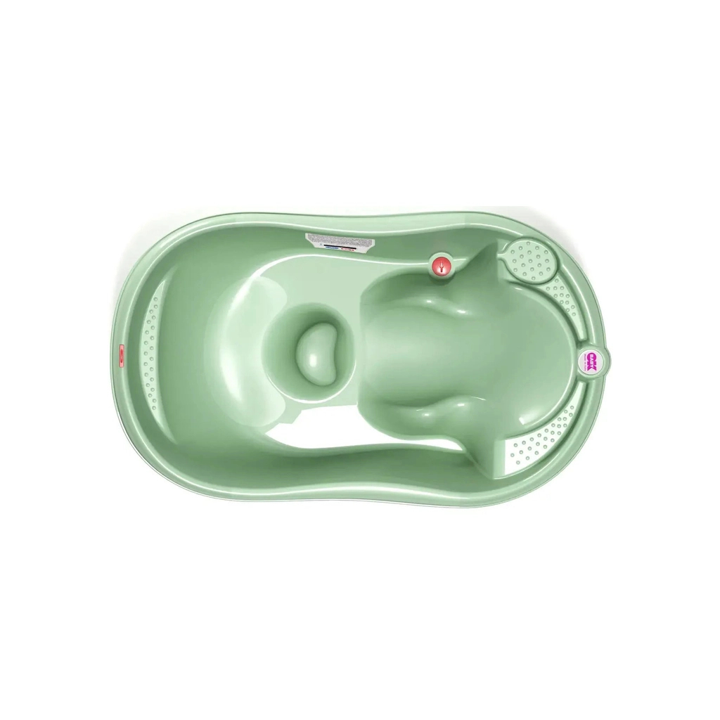 Ванночка Ok Baby Onda з анатомічною гіркою і термодатчиком, зелений (38231200) - зображення 2