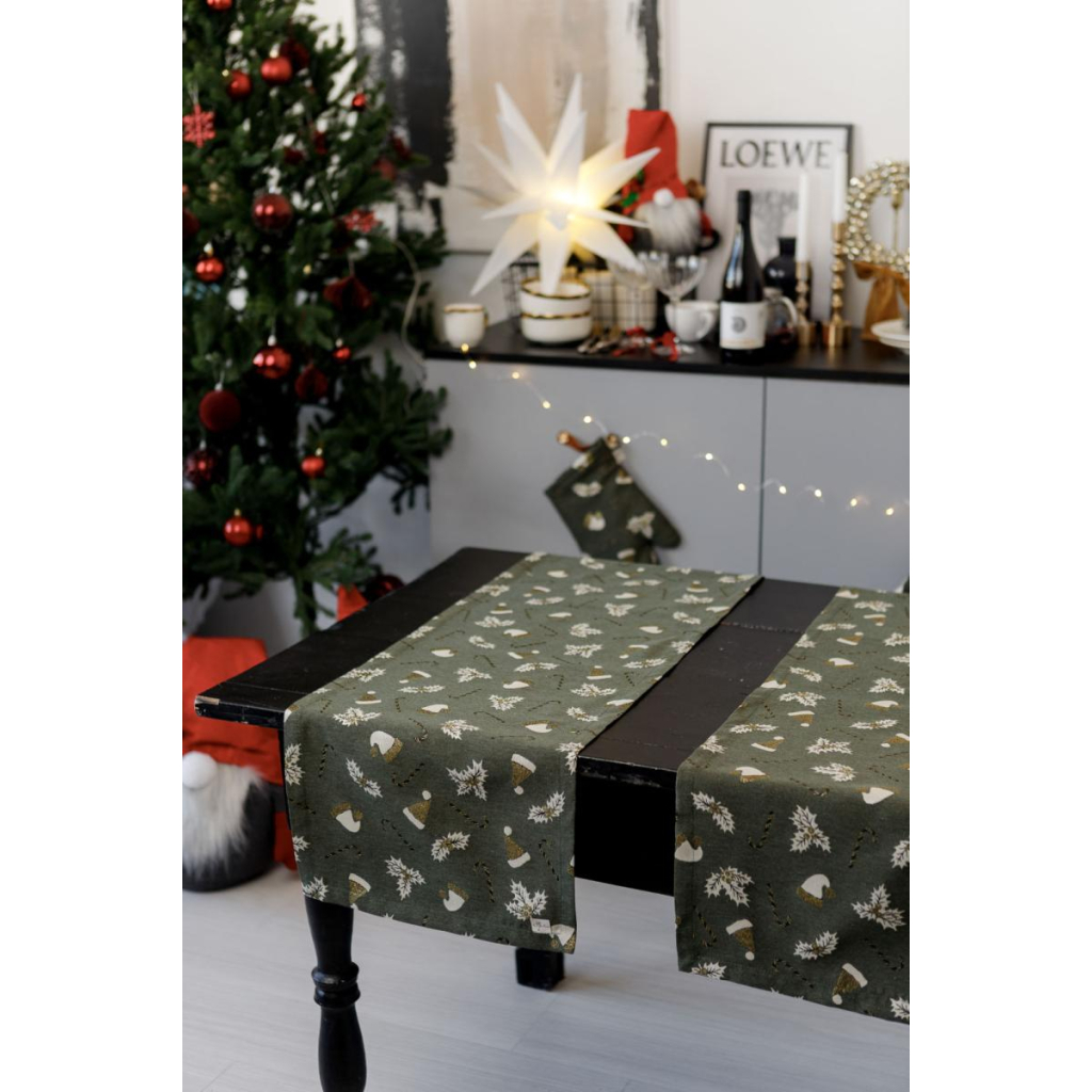 Доріжка на стіл Прованс Шапочки на зеленому 40х180 см (036826) - зображення 8