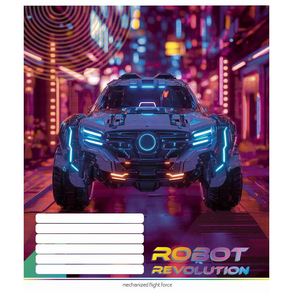 Зошит Школярик Robot Revolution 24 аркуша клітинка (024-3522K) - зображення 5