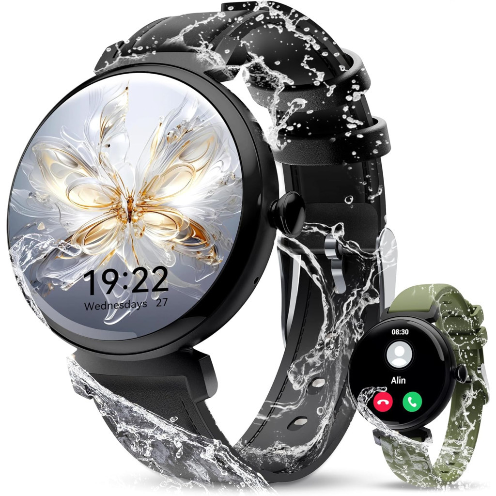 Смарт-годинник OUKITEL BT30 Black with black and green belt (6931940742269) - зображення 5