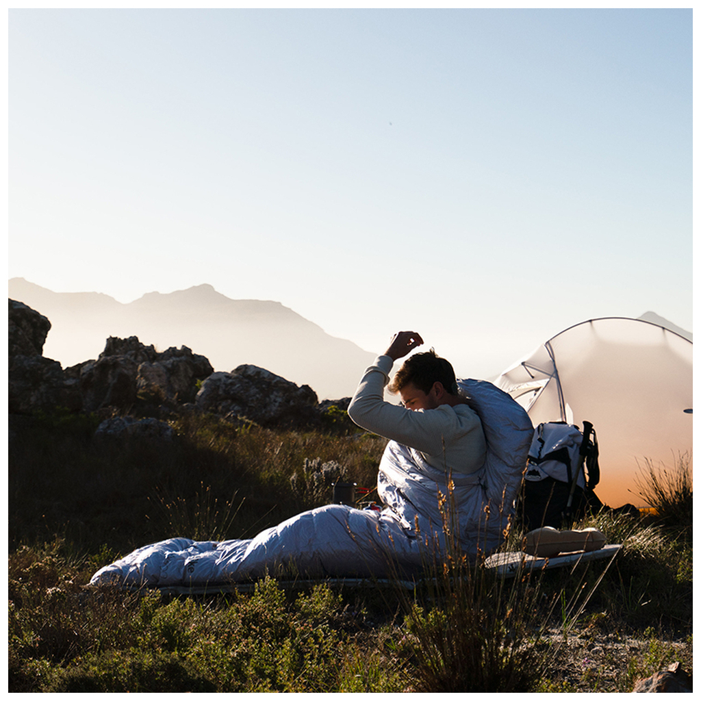 Спальний мішок Naturehike CW400 NH18C400-D, p-р L, жовто-сірий (6976507666848) - зображення 4