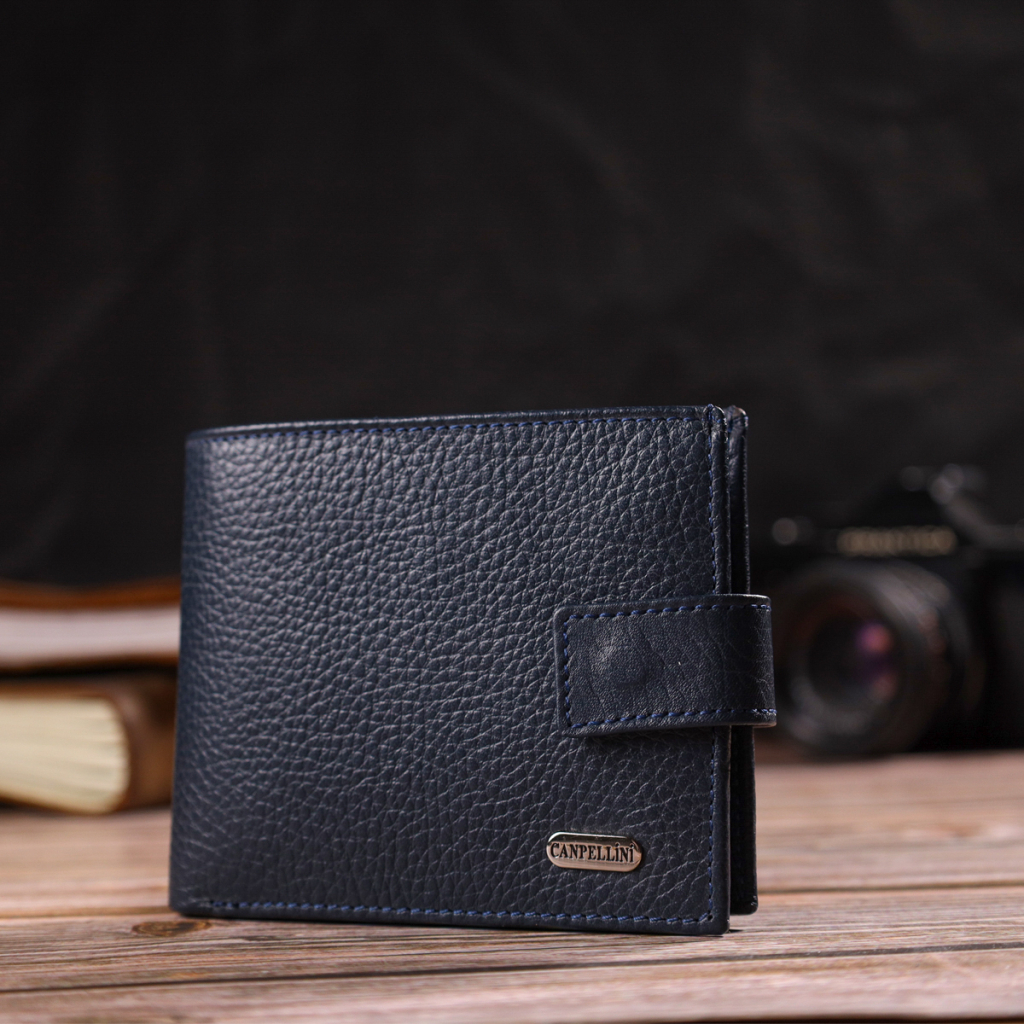 Гаманець Canpellini З натуральної шкіри Флотар Синій (21894) - зображення 8