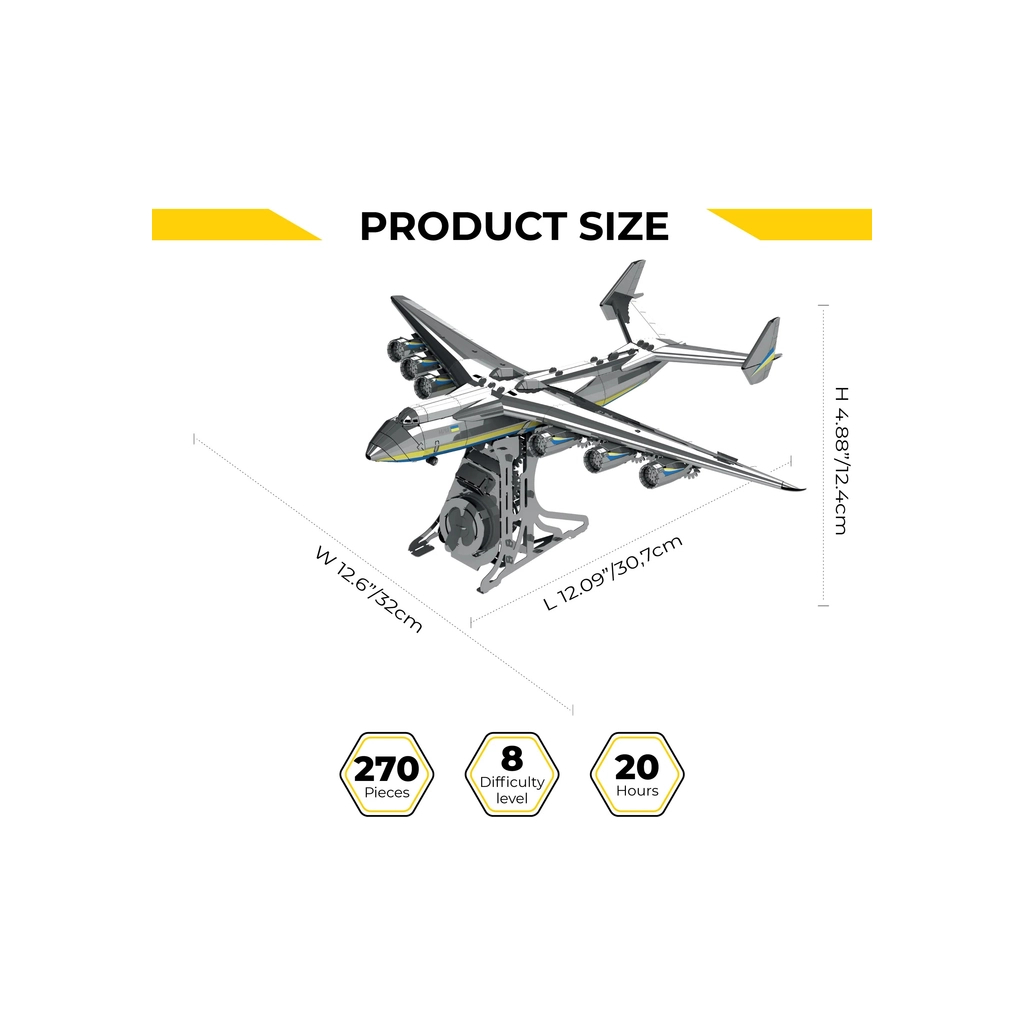 Конструктор Metal Time Колекційна модель Ukrainian Dream Official Edition механічний літак Мрія АН-225 офіційне видання (MT001) - зображення 4