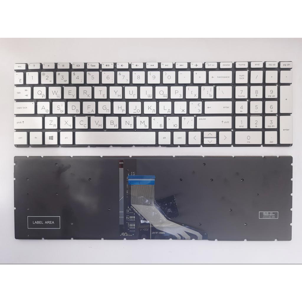 Клавіатура ноутбука HP Pavilion 15-DA; 250/255 G7 серебр (A46127) - зображення 1
