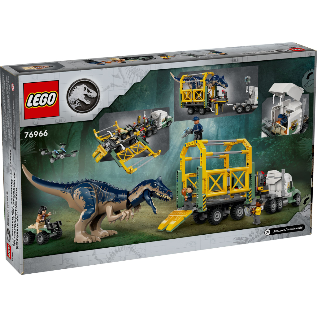 Конструктор LEGO Jurassic World Місії динозаврів: Вантажівка для перевезення алозавра (76966) - зображення 9