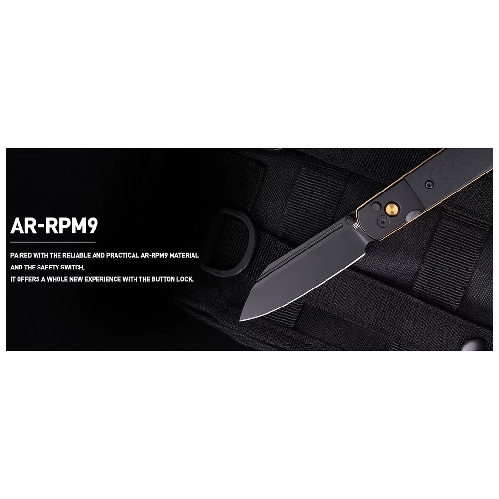 Ніж Artisan Holm AR-RPM9 Black PVD Steel+Black G10 Inlay Gold (1875P-BG) - зображення 10