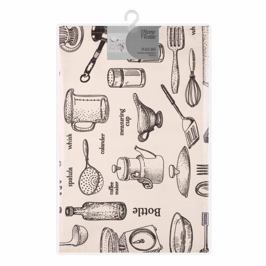 Килимок сервірувальний Ardesto Kitchen 30 х 45 см, 90% поліестер, 10% бавовна (ART06KN) - зображення 1