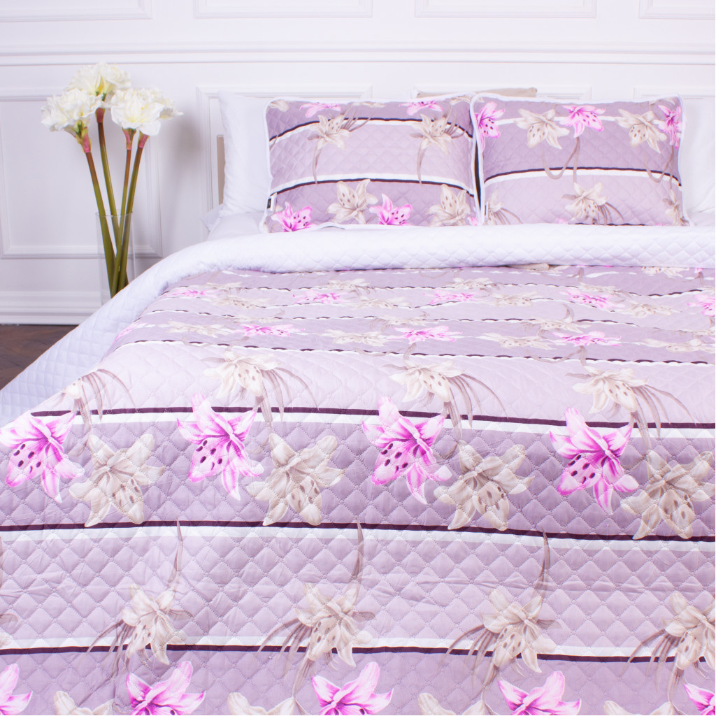 Покривало MirSon набір Print Line №5952 Florist 150х210 см + наволочка 50х70 см (2200006169482) - зображення 6