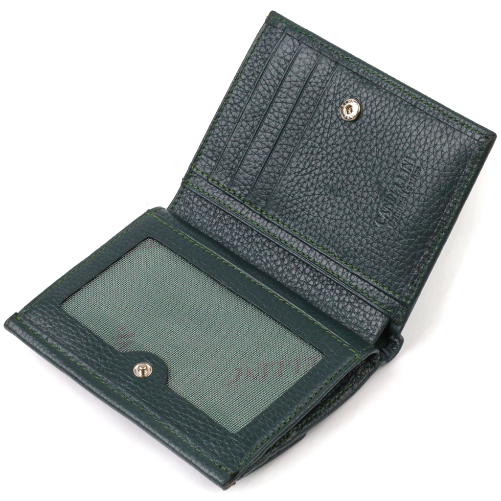 Гаманець Canpellini З натуральної шкіри флотар Зелений (21812) - зображення 5