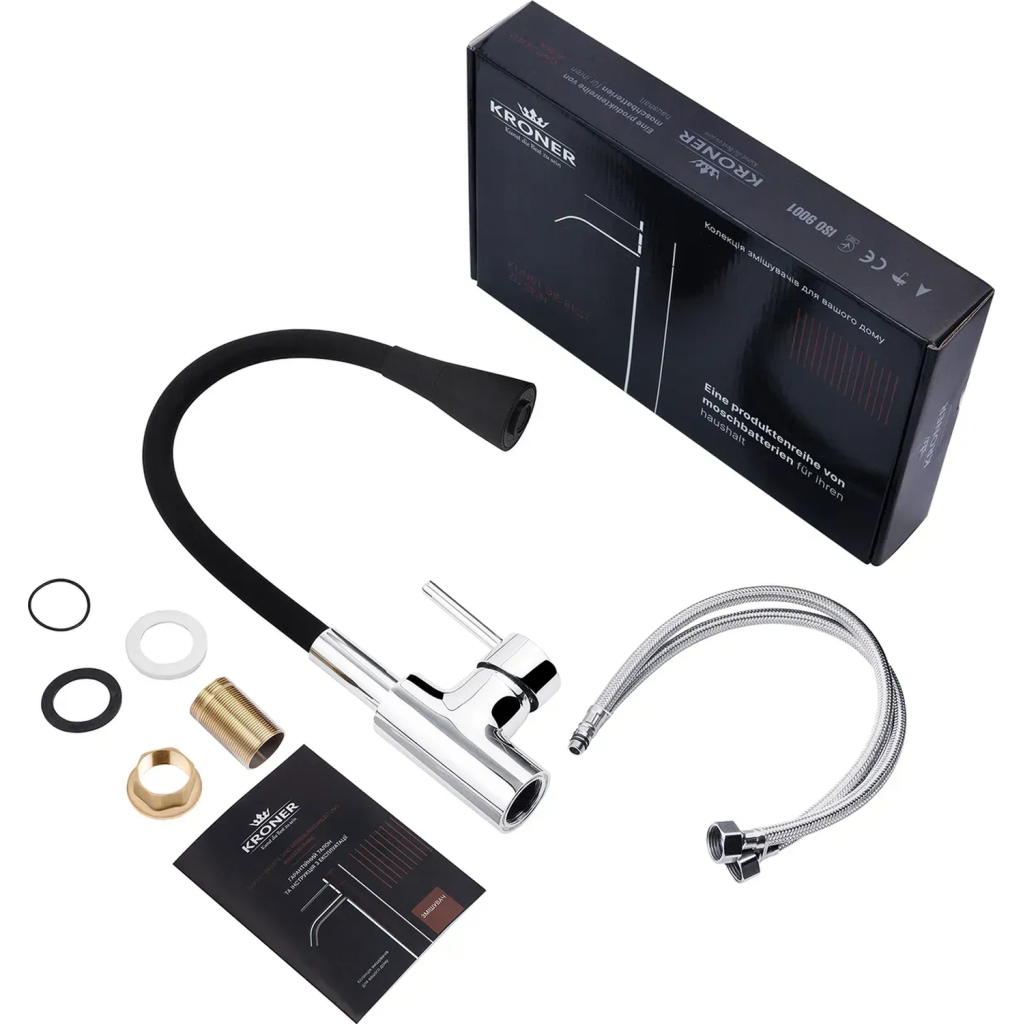 Змішувач Kroner Kuche-C031BLK (CV024338) - зображення 8