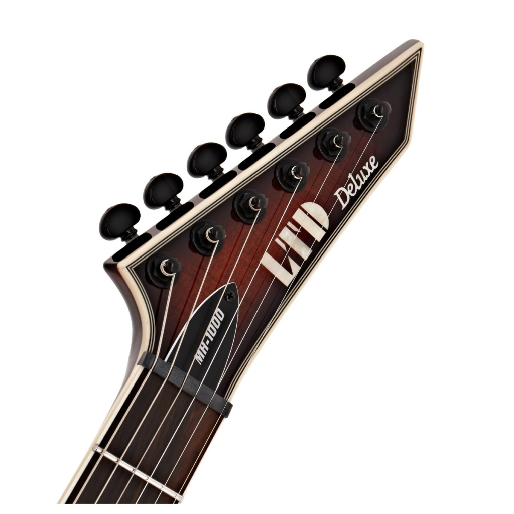 Електрогітара LTD MH-1000 EverTune Dark Brown Sunburst - зображення 5